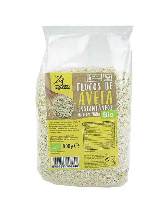 Flocos Aveia Instantaneos Bio 800g Provida
