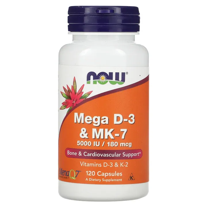 Mega D3 5000iu MK7 180mcg 120caps NOW s